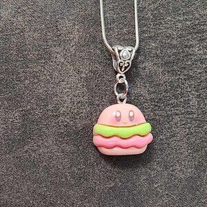 Silver Kirby Hamburger Necklace